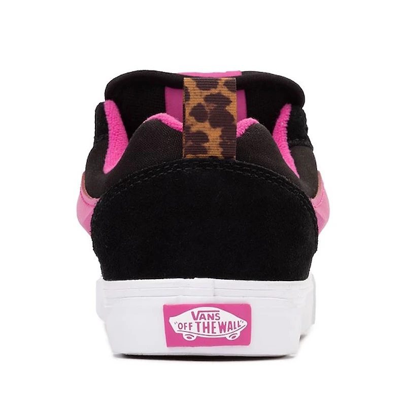 Chaussure de skate Vans Knu Skool - Junior Noire / Rose Léopard