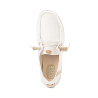 Womens HEYDUDE Wendy Elevated Basics Slip-On Casual Shoe - White
