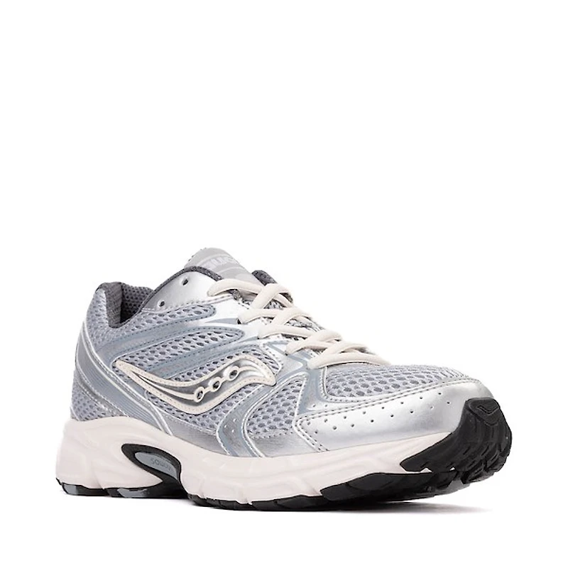 Chaussure athlétique Saucony Ride Millennium pour femmes - Argent / Crème