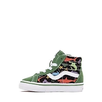 Chaussure de skate Vans Sk8-Hi Zip Glow Sharks - Bébés / Tout-petits Verte