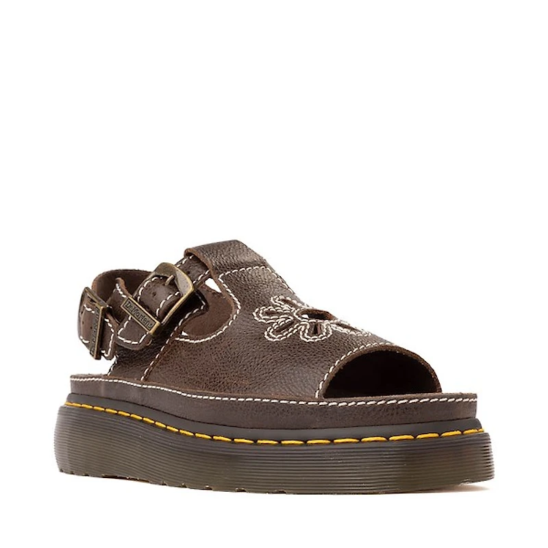Womens Dr. Martens Dunnet Flower Sandal - Kelp Brown