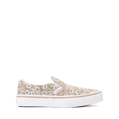 Vans Slip-On Daisies Skate Shoe - Little Kid - Brown / White