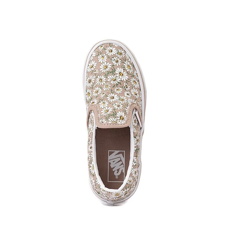 Chaussure de skate sans lacets Vans marguerites - Enfants Brune / Blanche