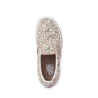 Chaussure de skate sans lacets Vans marguerites - Enfants Brune / Blanche