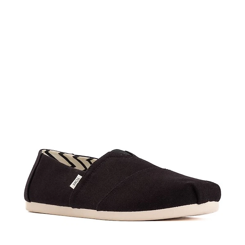 Chaussure décontractée sans lacets TOMS Alpargata pour femmes - Noire