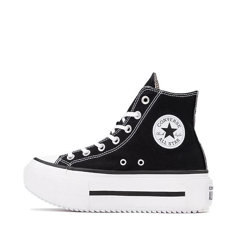 Converse Chuck Taylor All Star Lift Double Stack High-Top Sneaker - Black / White
