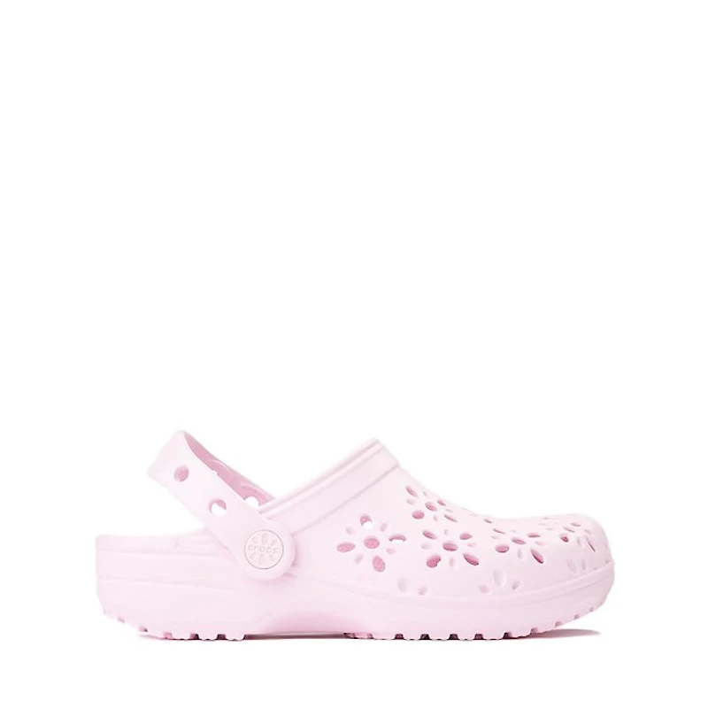 Crocs Classic Floral Cut-Out Clog - Little Kid / Big Pink Milk