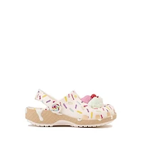 Crocs Classic Ice Cream Party Clog - Baby / Toddler White