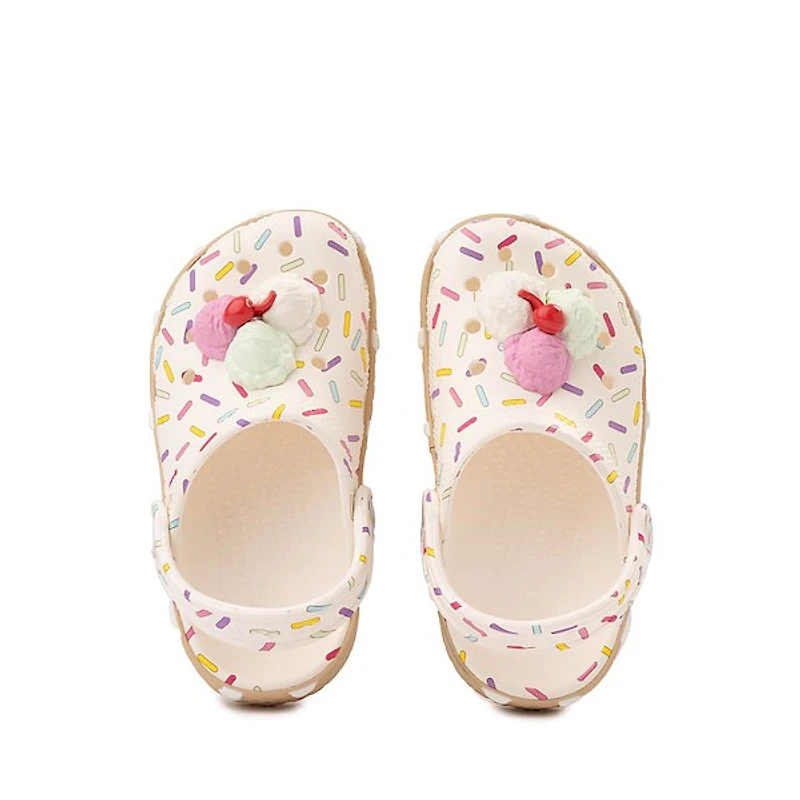 Crocs Classic Ice Cream Party Clog - Baby / Toddler White