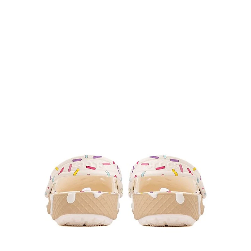 Crocs Classic Ice Cream Party Clog - Baby / Toddler White