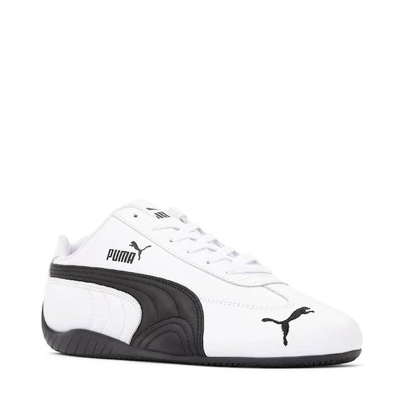 Mens PUMA Speedcat Leather Athletic Shoe - White / Black