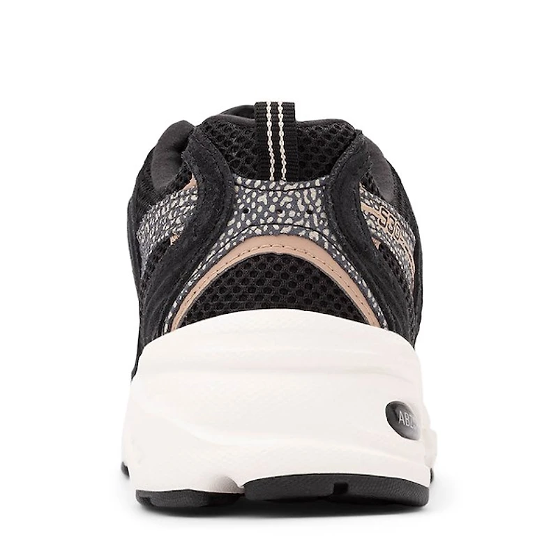 New Balance 530 Athletic Shoe - Black / Flat Taupe Leopard