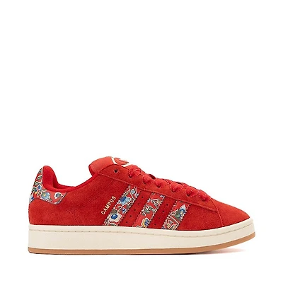 Womens adidas x Liberty London Campus '00s Athletic Shoe - Semi Lucid Red / Cream White Gold Metallic