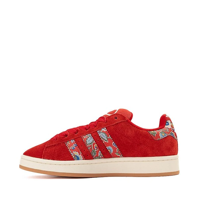 Womens adidas x Liberty London Campus '00s Athletic Shoe - Semi Lucid Red / Cream White Gold Metallic