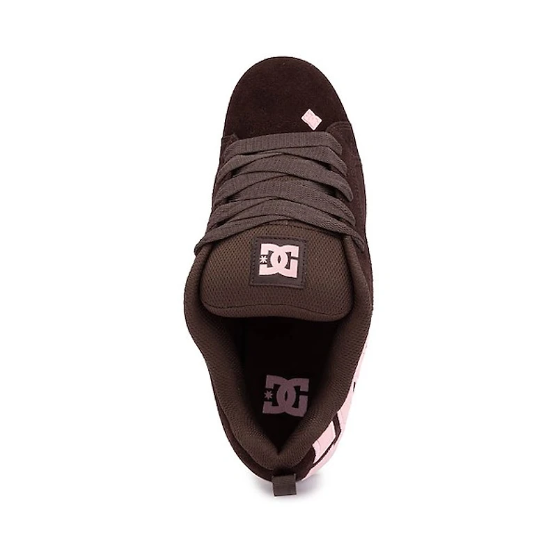 Womens DC Court Graffik Skate Shoe - Brown / Pink