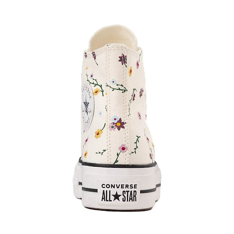 Basket montante Converse Chuck Taylor All Star Lift pour femmes  Blanc écru et motif floral