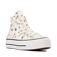 Basket montante Converse Chuck Taylor All Star Lift pour femmes  Blanc écru et motif floral