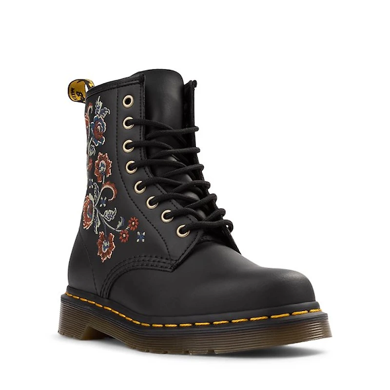 Womens Dr. Martens 1460 Vonda Tavern Roses Boot - Black