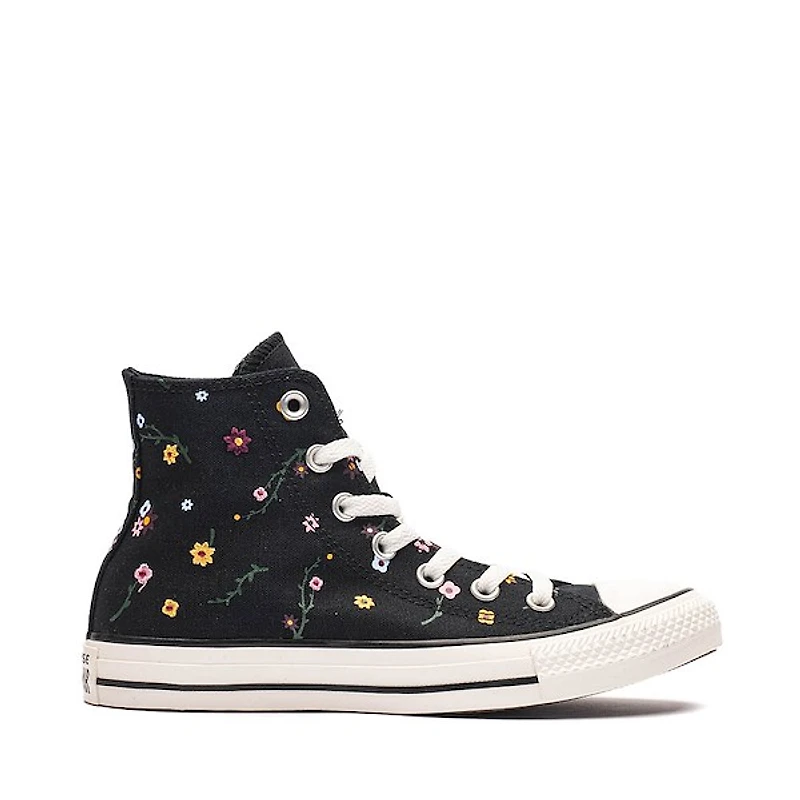 Womens Converse Chuck Taylor All Star Embroidered Floral High-Top Sneaker - Black / Frozen Acai Branch Out