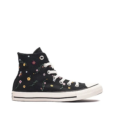 Womens Converse Chuck Taylor All Star Embroidered Floral High-Top Sneaker - Black / Frozen Acai Branch Out