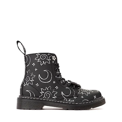 Botte Dr. Martens 1460 Pascal à 8 œillets - Junior Noir / Argenté