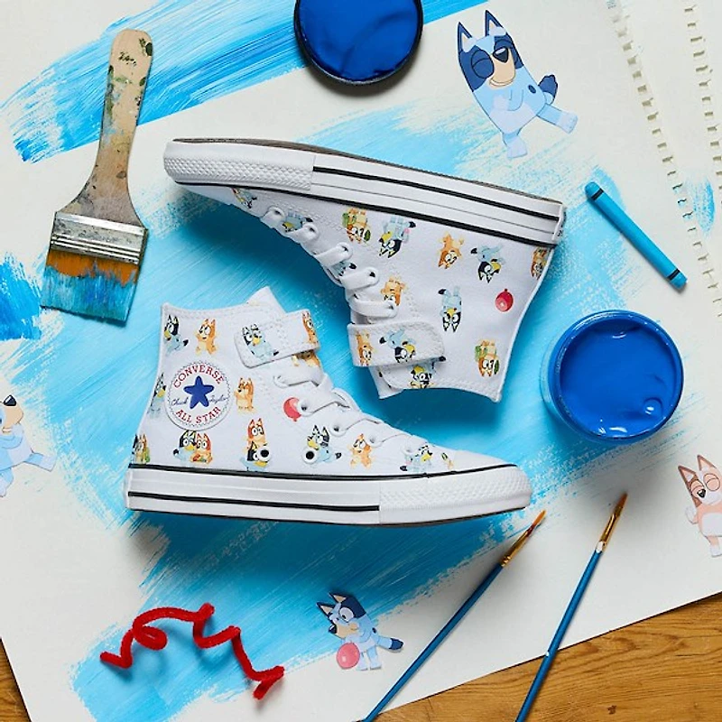 Converse x Bluey Chuck Taylor All Star Easy-On High-Top Sneaker - Little Kid White