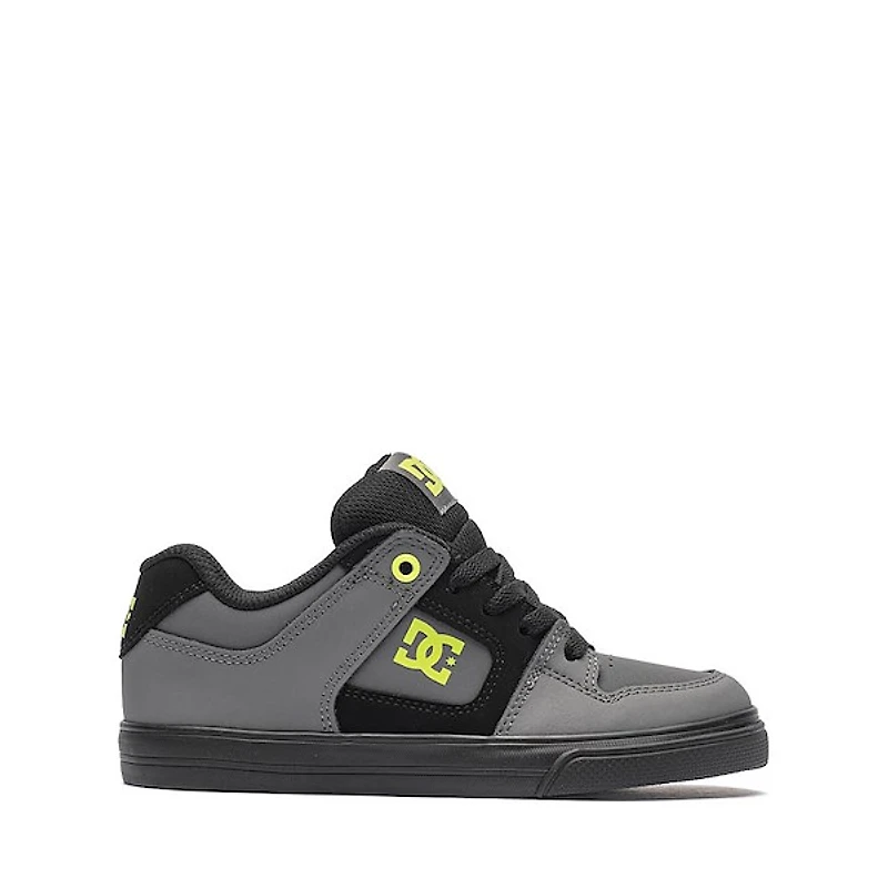 DC Pure Skate Shoe - Little Kid / Big Grey Black