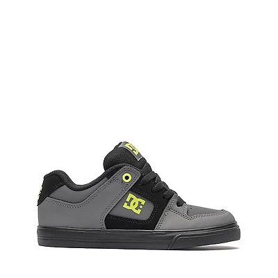 DC Pure Skate Shoe - Little Kid / Big Grey Black