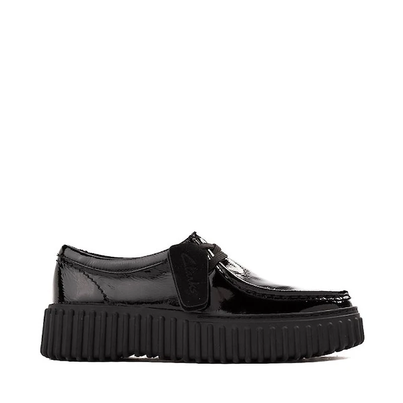 Womens Clarks Torhill Low Patent Casual Shoe - Black