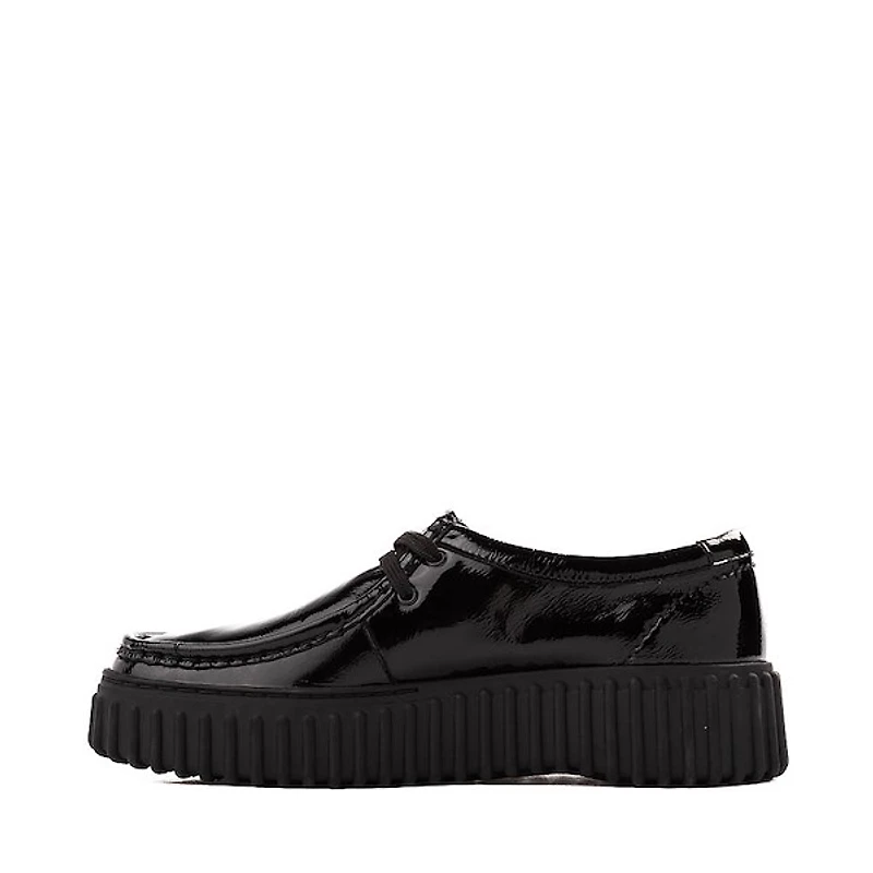 Womens Clarks Torhill Low Patent Casual Shoe - Black
