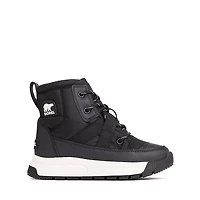 Sorel Whitney&trade III Mid Waterproof Boot - Little Kid / Big Black Sea Salt