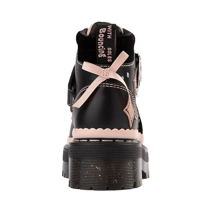 Botte à boucle Dr. Martens Catie pour femmes - Noire / Rose poudré