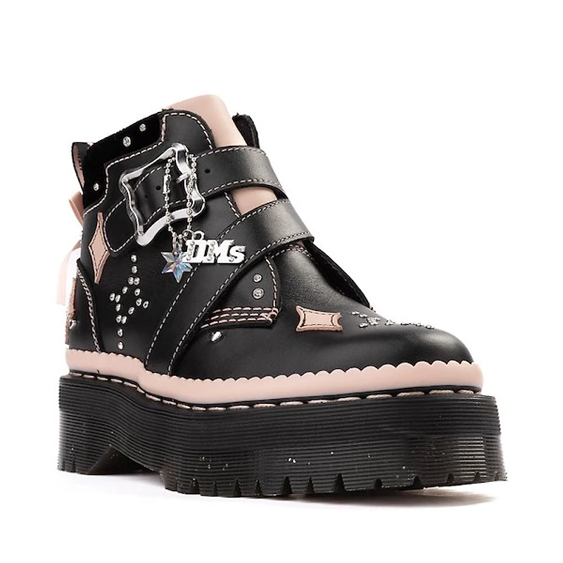 Botte à boucle Dr. Martens Catie pour femmes - Noire / Rose poudré