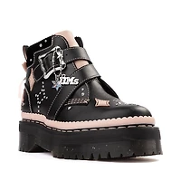 Botte à boucle Dr. Martens Catie pour femmes - Noire / Rose poudré