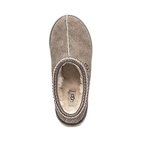 Pantoufle UGG® Tasman Shaggy en suède pour hommes - Brun fumée