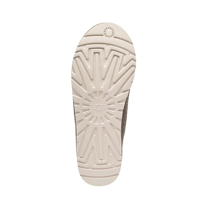 Pantoufle UGG® Tasman Shaggy en suède pour hommes - Brun fumée