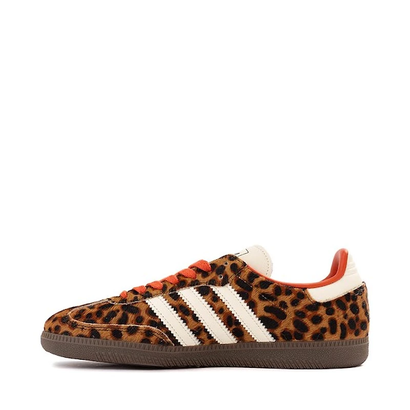 Womens adidas Samba OG Leopard Athletic Shoe - Core Black / Preloved Red Cream White