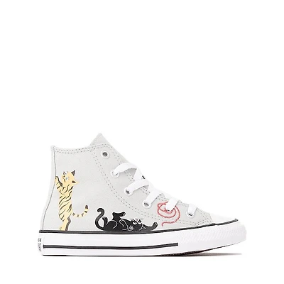Converse Chuck Taylor All Star Pet Pack High-Top Sneaker - Little Kid Rainwashed Grey / Cats
