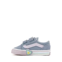 Vans Old Skool V Heart Skate Shoe - Baby / Toddler Citadel Blue