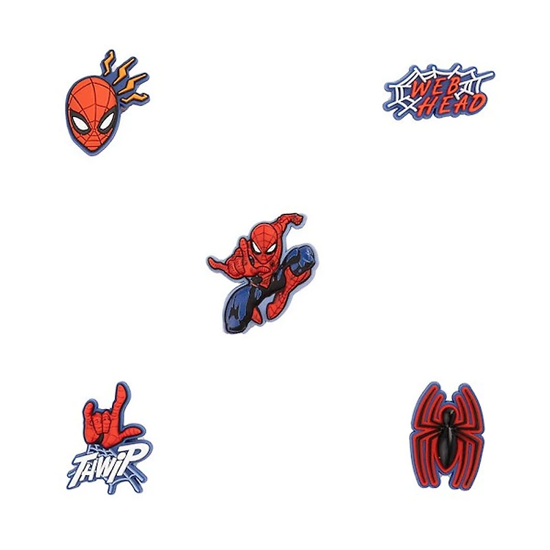 Marvel Crocs Jibbitz&trade Spider-Man Action Shoe Charms 5 Pack - Multicolor