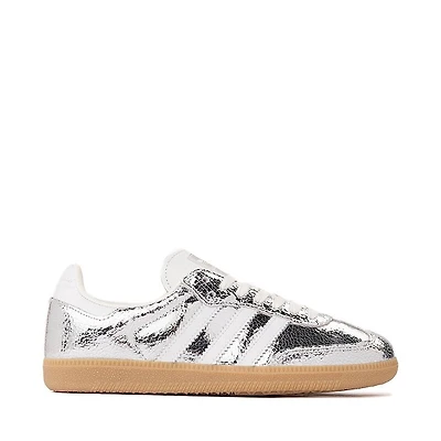 Womens adidas Samba OG Athletic Shoe - Silver Metallic / White Core