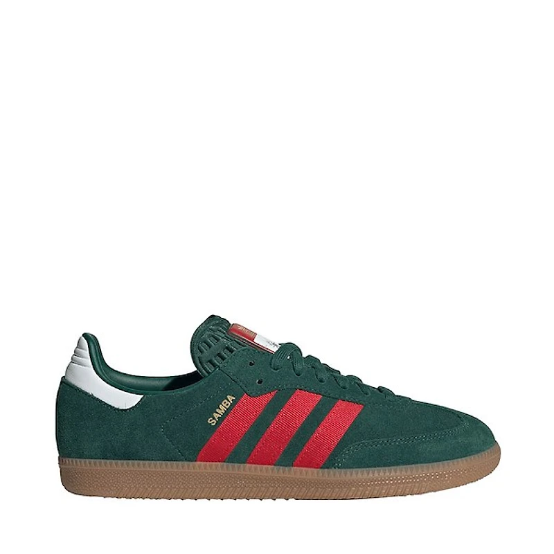 Mens adidas Samba OG Athletic Shoe - Team Dark Green / Better Scarlet Gum
