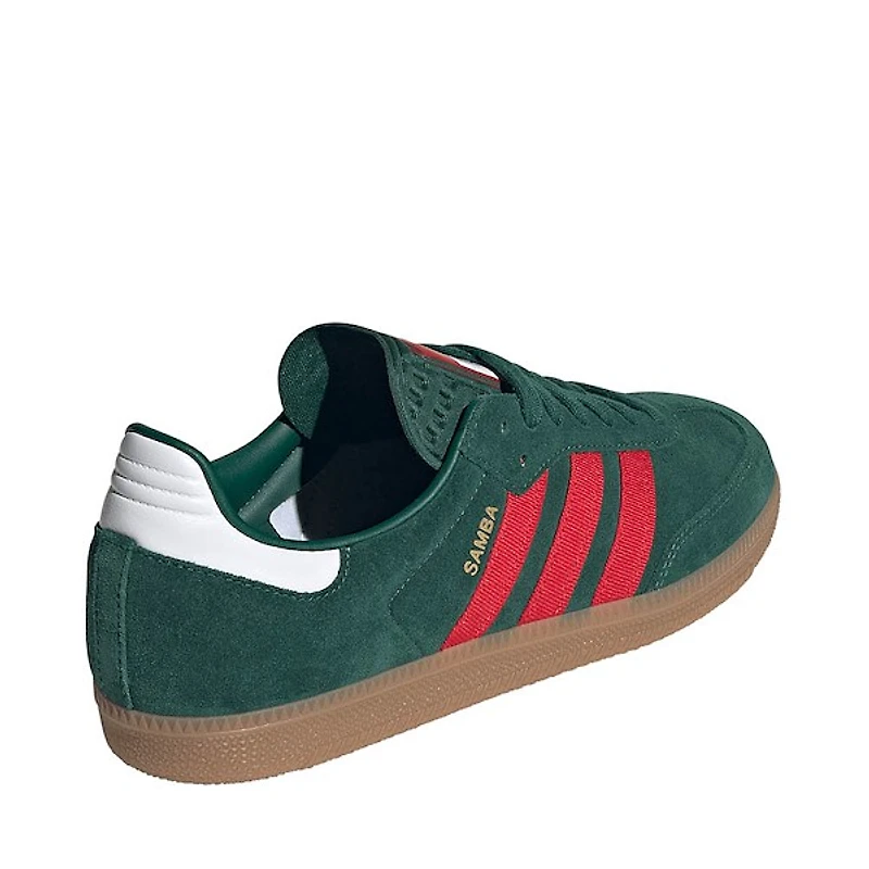 Mens adidas Samba OG Athletic Shoe - Team Dark Green / Better Scarlet Gum