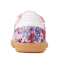 adidas x Liberty London Samba OG Comfort Closure Elastic Lace Athletic Shoe - Little Kid Clear Pink / Cloud White Gum