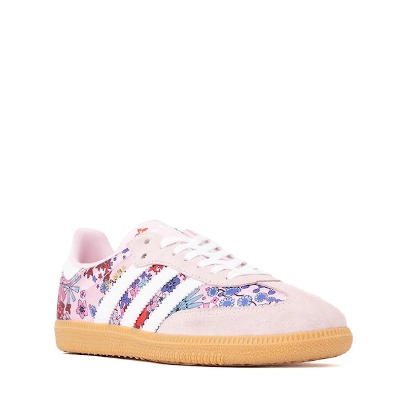 Chaussure athlétique adidas x Liberty London Samba OG - Junior Rose clair / Blanc Cloud Gomme