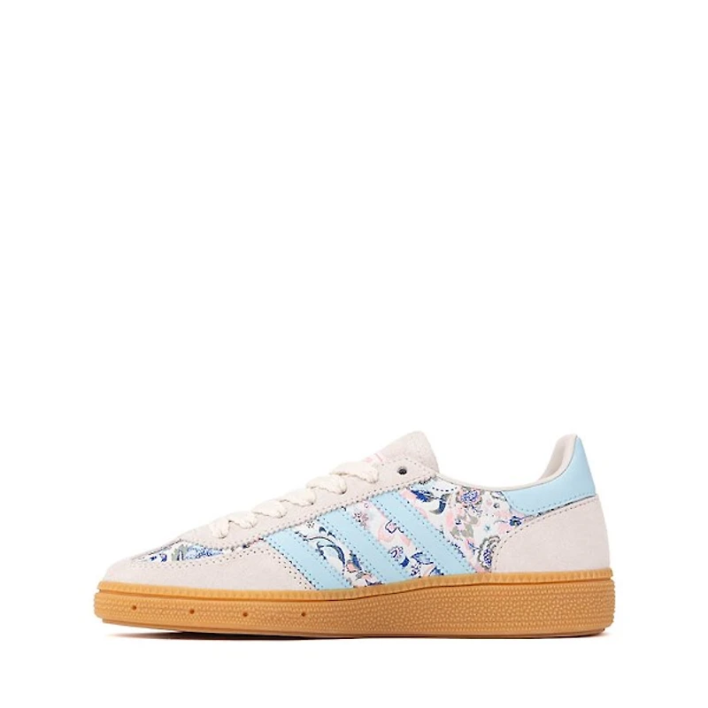adidas x Liberty London Handball Spezial Athletic Shoe - Big Kid Off White / Icey Blue Gum
