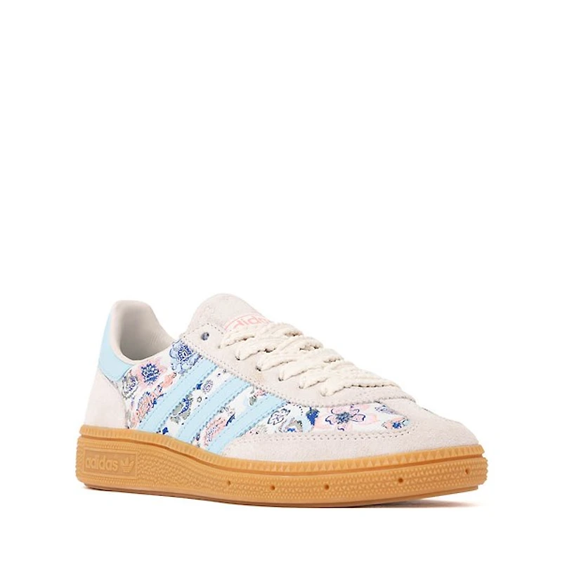 adidas x Liberty London Handball Spezial Athletic Shoe - Big Kid Off White / Icey Blue Gum