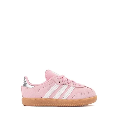 adidas Samba OG Comfort Closure Elastic Lace Athletic Shoe - Baby / Toddler Light Pink