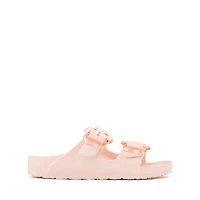 Birkenstock Arizona EVA Flower Slide Sandal - Little Kid Light Rose