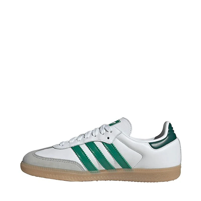 Womens adidas Samba OG Athletic Shoe - Cloud White / Bold Green Collegiate